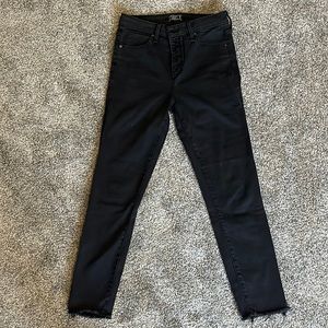 Abercrombie and Fitch black high rise ankle skinny jeans